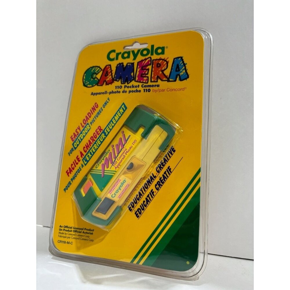Vintage Crayola Mini 110 Pocket Film Camera w/ Built in Flash (Concord) SEALED